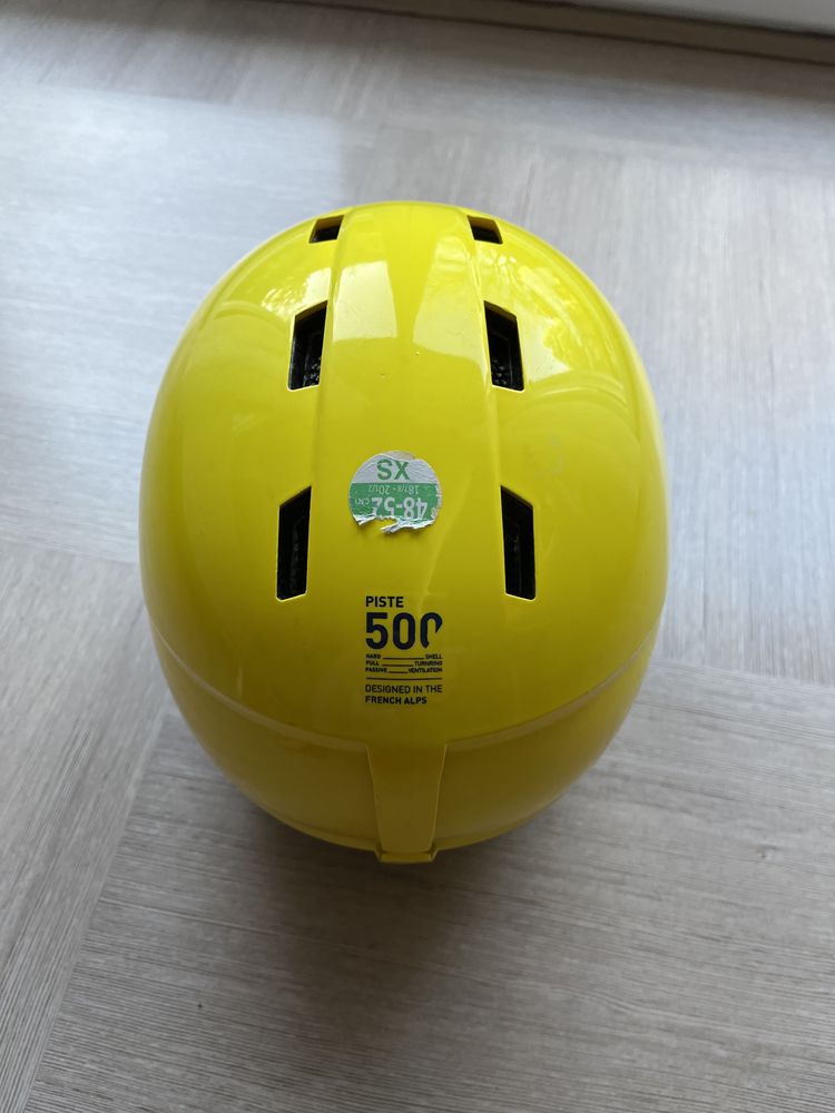 Kask żółty Wedze Piste 500 rozmiar XS 48-52 + gogle uvex speedy pro