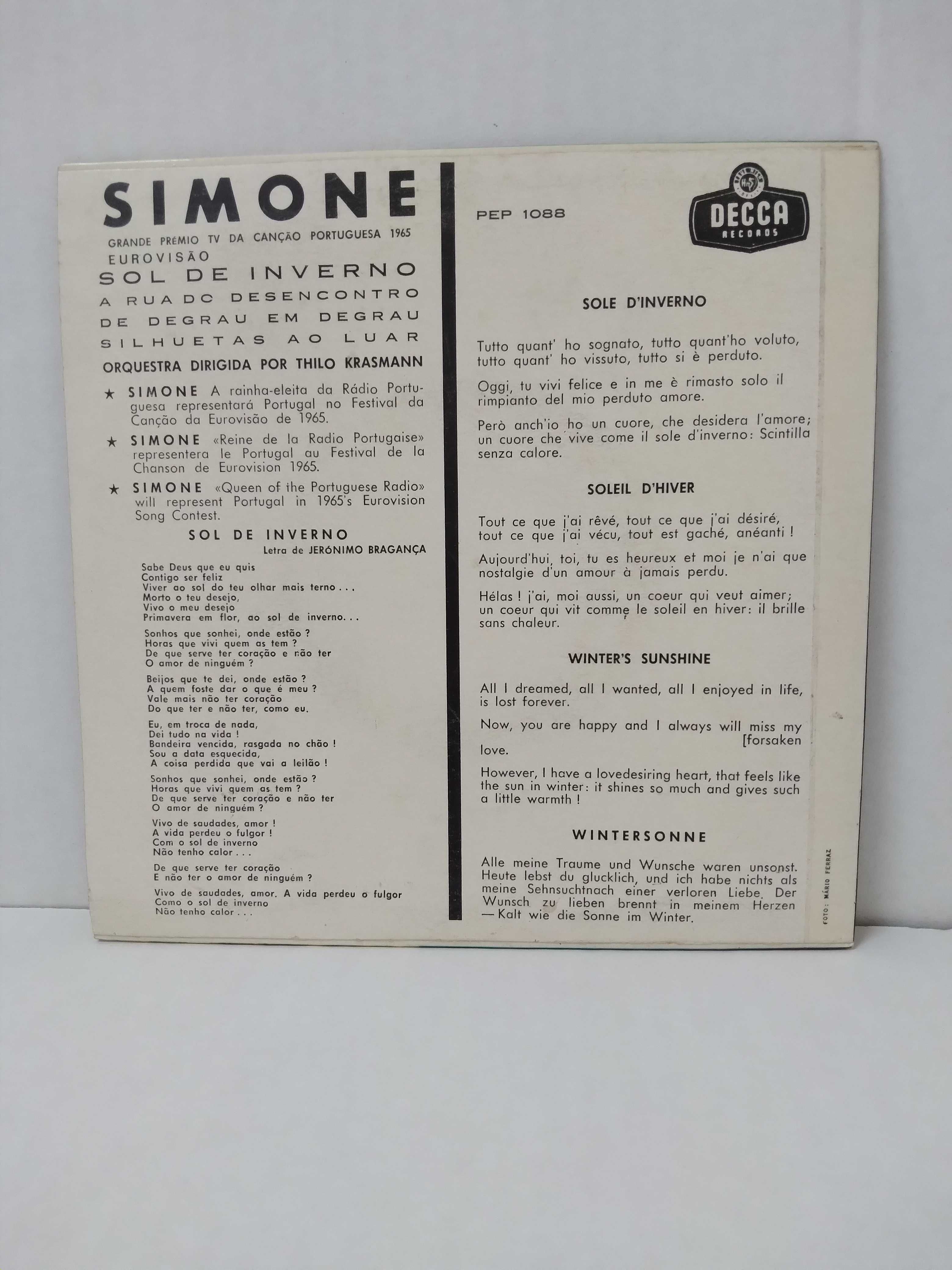EP - SIMONE - Sol de Inverno (1965)