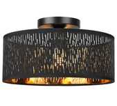 Żyrandol, lampa sufitowa, czarna, ażurowa, 30 cm śr. 1 punktowa, E27