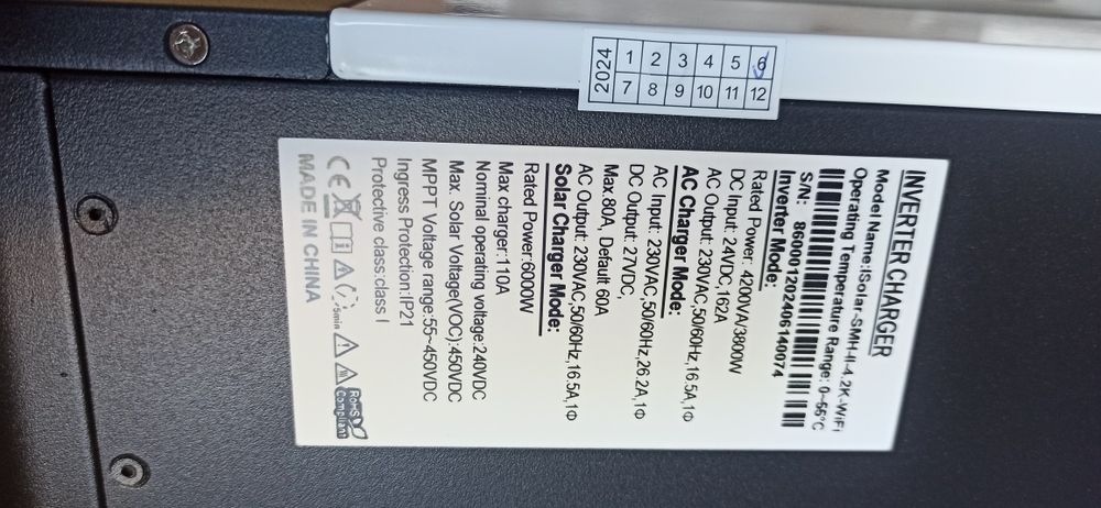 EASUN 4.2 кВт 24V+Wi-Fi Гібридний інвертор