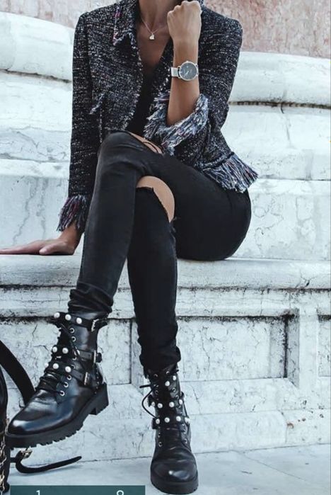 Botins em pele Zara