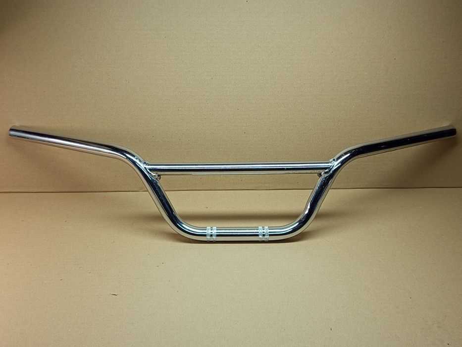 Кермо мото d22 з перемичкою, універсальне хром