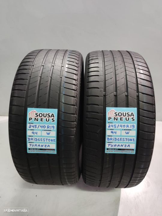 2 pneus semi novos 245-40r19 bridgestone - oferta dos portes