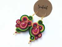 Kolczyki sutasz soutache handmade