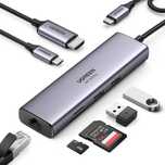 HUB 7w1 Ugreen USB-C / 2x USB-A 3.2 HDMI 4K SD TF USB-C PD 100W RJ45