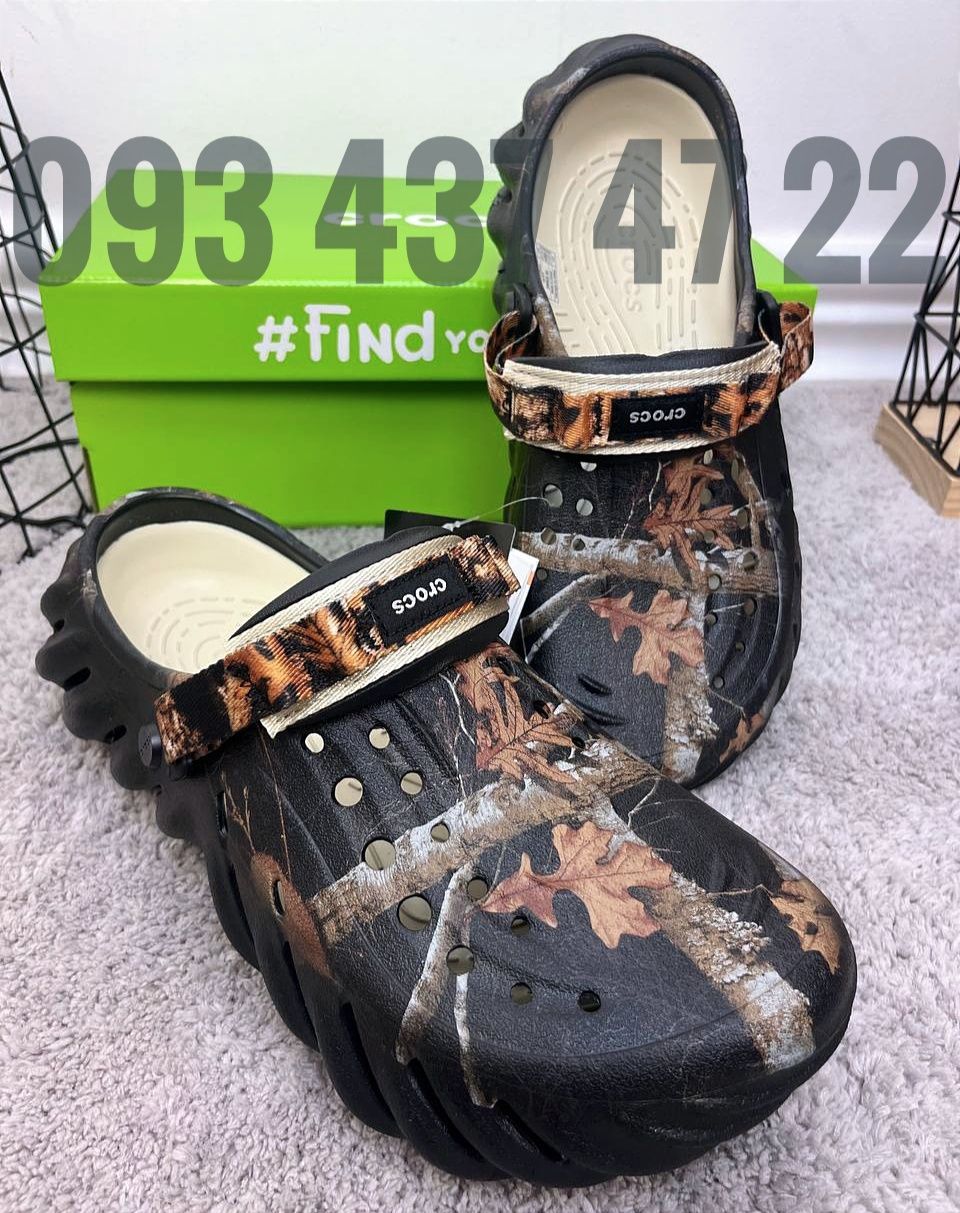 Чоловічі Крокси Сабо Crocs ECHO CLOG Realtree Bone/Black, Лідер Продаж