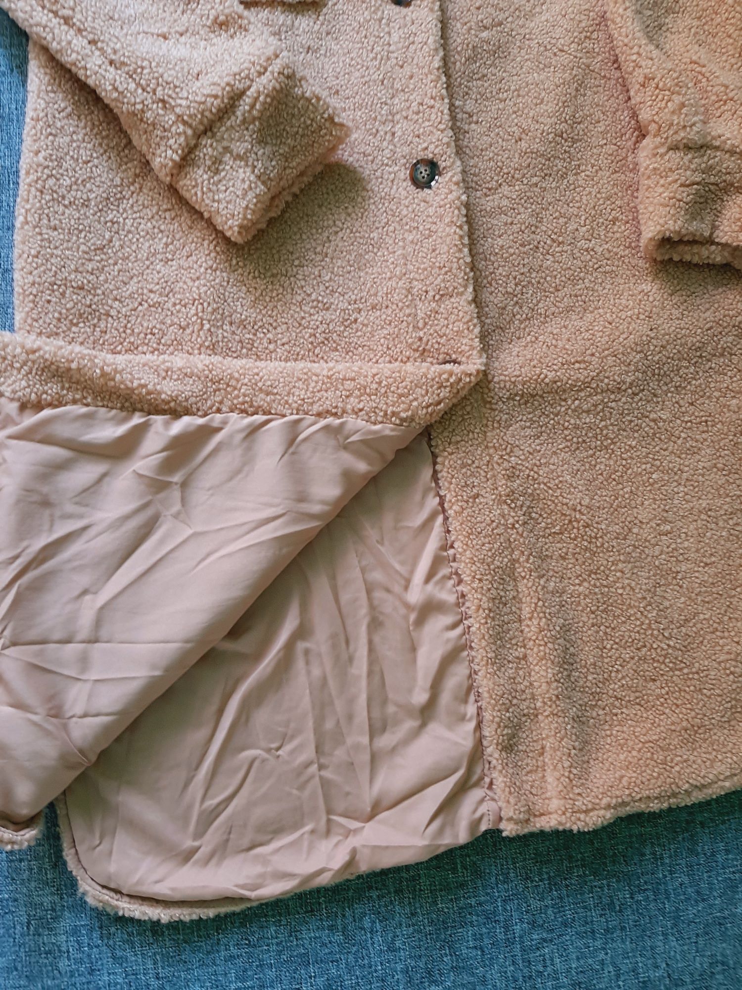 Płaszcz Teddy camel r.S NOWY