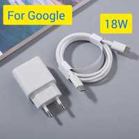 Зарядное устройство Google Pixel 18 Вт блочок ЕВРО + USB кабель Тип C