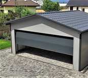Garaż z płyty warstwowej ocieplany 6x6m plyta warstwowa 6cm Aluminium