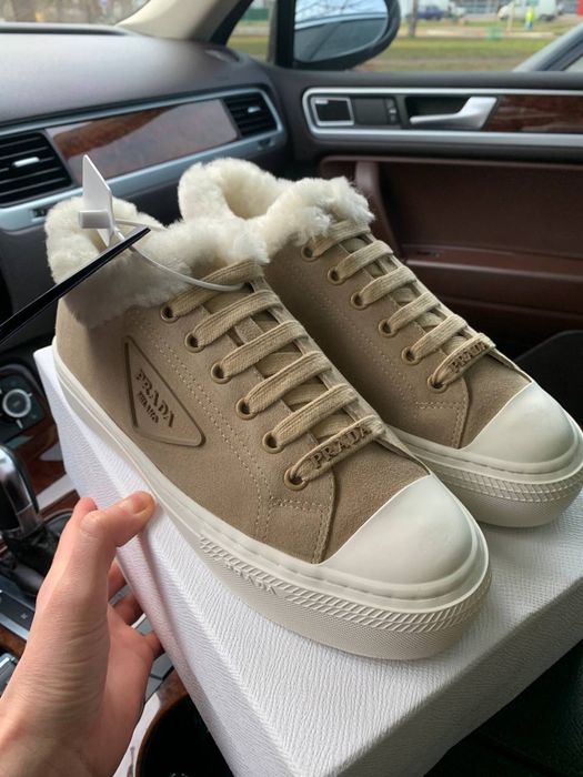 Зимові кеди prada кросівки прада кеды