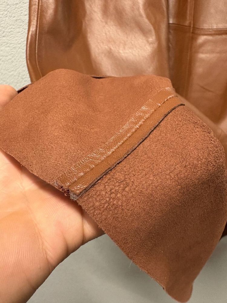 Спідниця шкіряна Via Masini 80 Firenze size 46 міді