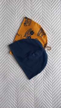 Zestaw 2pack czapeczka jersey bawełna dla chłopca r. 52-54