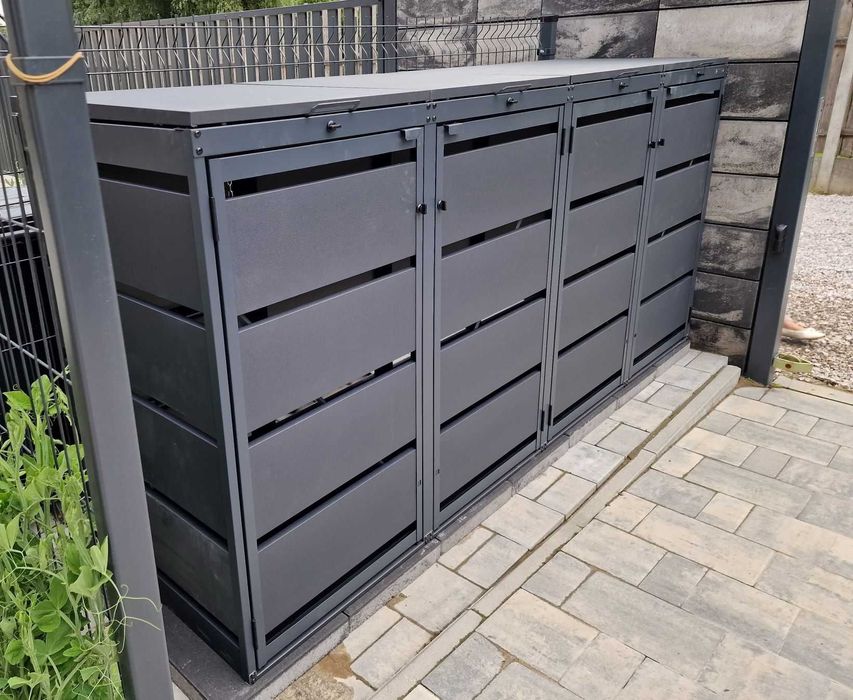 Zabudowa koszy na śmieci metal Premium, Obudowa na kosze, Osłona koszy