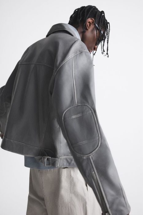 Skórzana kurtka w stylu motorowym. 100% skóra. Rozmiar XL. Zara.