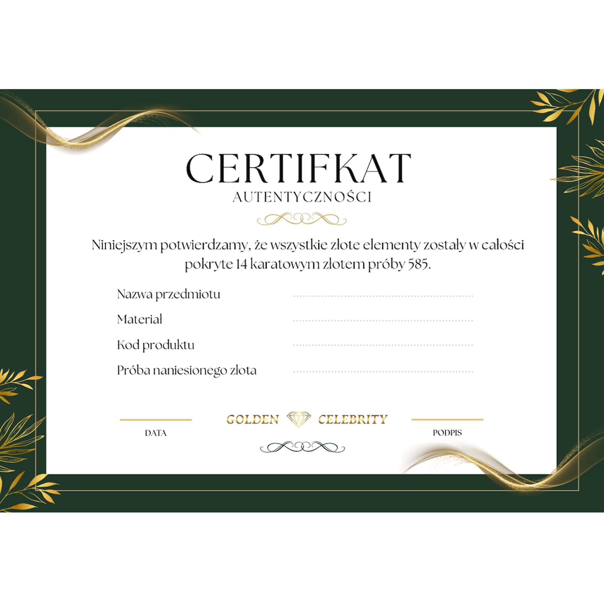 Elegancki Złoty Łańcuszek Męski Z Krzyżykiem Srebro 925 + Złoto 585 Pr