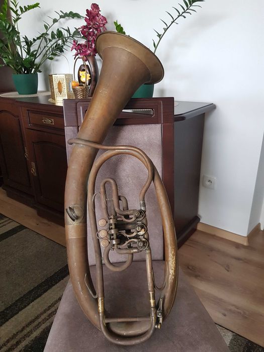 Sakshorn tenorowy ANTYK  Instrument kolekcjonerski