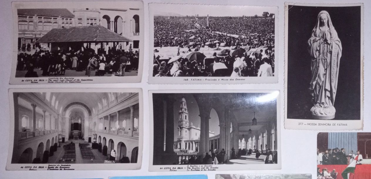 Coleção de dez postais antigos de Fátima