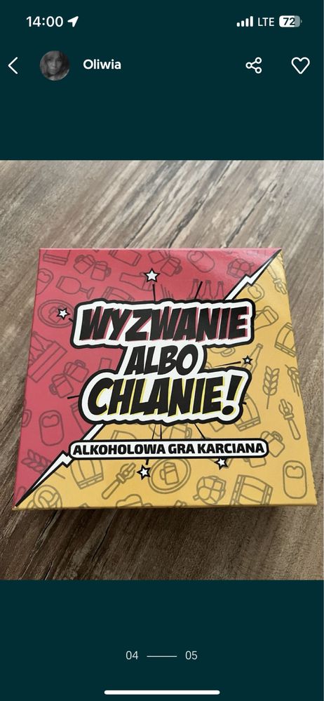 Sprzedam gre "WYZWANIE albo CHLANIE"