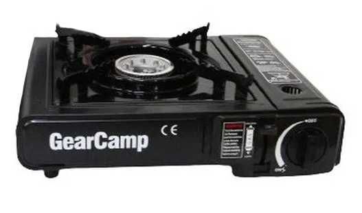 Портативная газовая плита GearCamp, 2 штуцера под мал и большой балон.