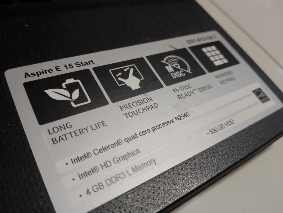 Laptop Acer ES-512C9LT 4 GB 500 GB HDD