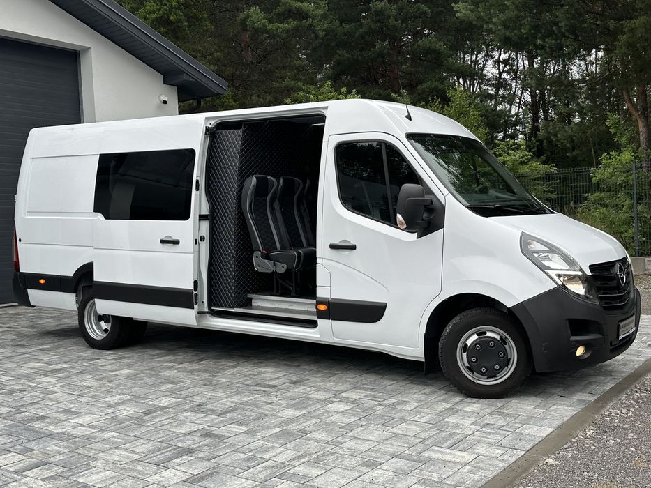 Renault MASTER L4H2 / Brygadowy 7 osób / HAK 3500kg! / Salon PL / Stan Jak Nowy / Najbogatsze wyposażenie / MAXI / Koła bliźniacze / Nowe opony / FV23%  Niski przebieg 42 tyś km / Serwis tylko w autoryzowanym serwisie