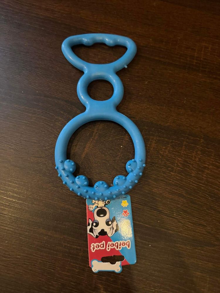 Zabawka dla psa gryzak gumowy niebieski 18 cm 48tknzw
