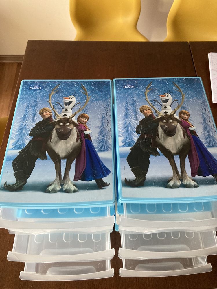2 pojemniki z szufladami Kraina Lodu / Frozen