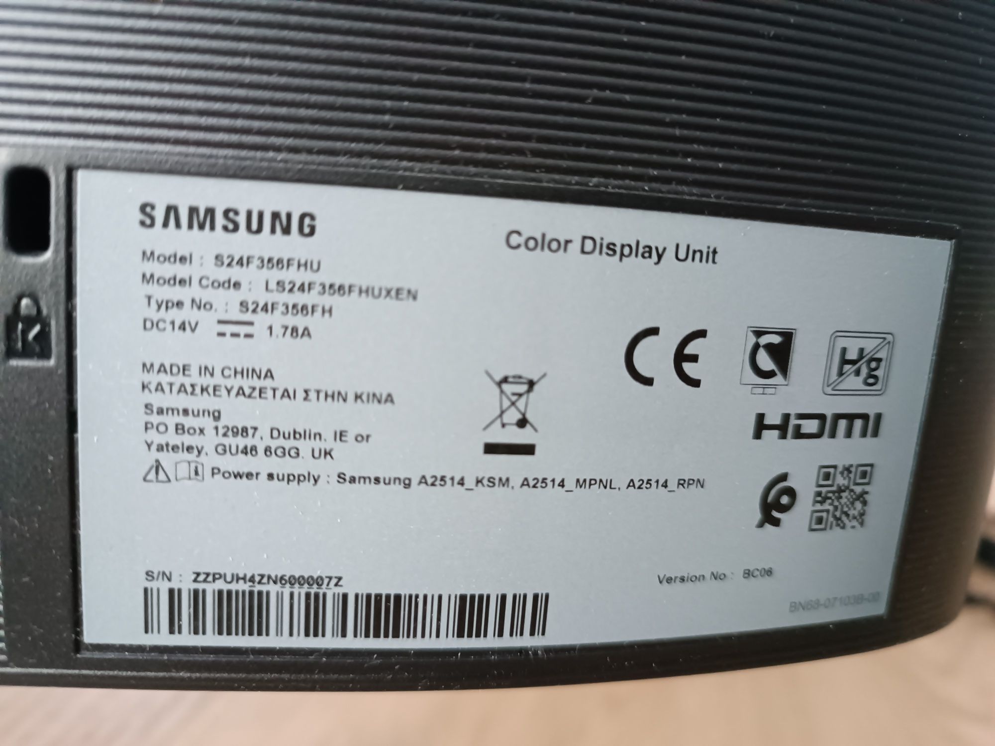 Monitor Samsung S24F356FHU