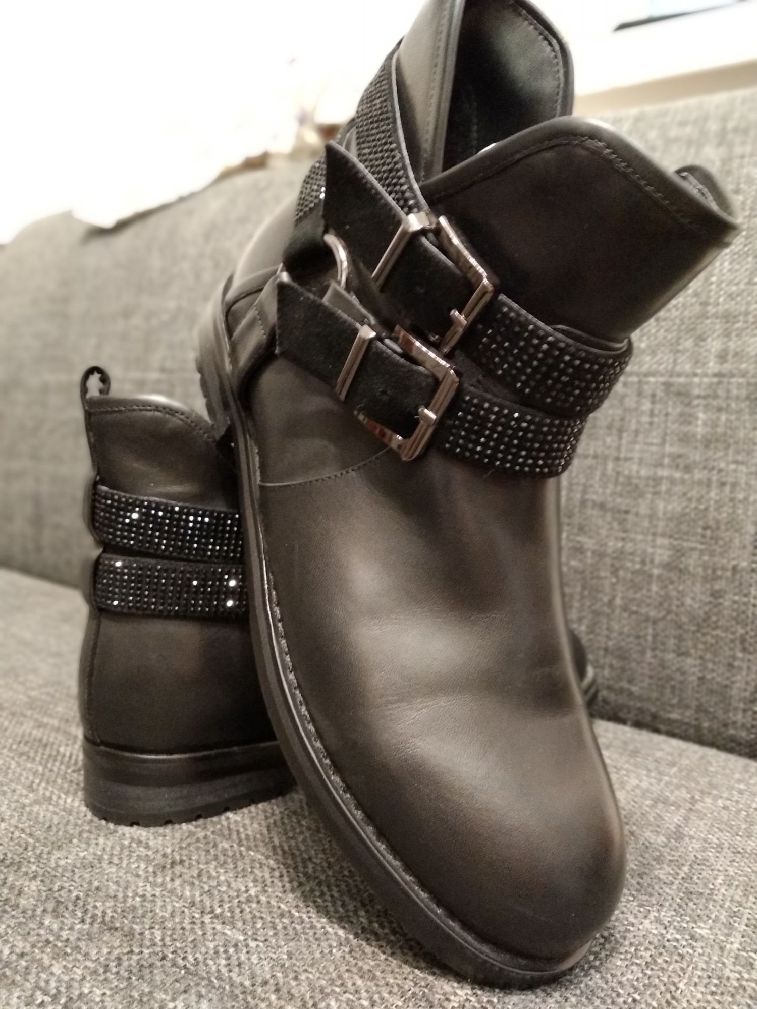 Ботинки сапоги кожаные Vitto Rossi черные демисезонные 38 размер
