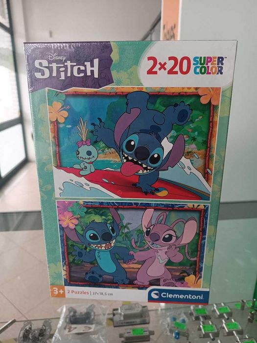 Puzzle Clementoni Disney Stitch SuperColor 27x18,5cm 2x20 peças