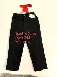 Spodnie cargo Shigen S/M letnie lekkie nowe wyprzedaż