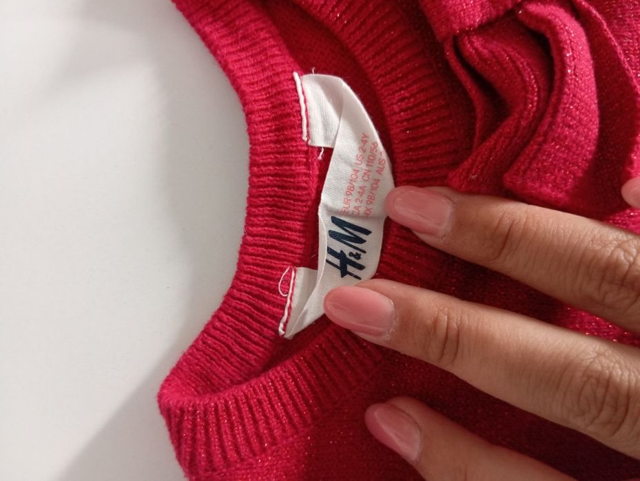 Sukienka sweterkowa dla dziewczynki