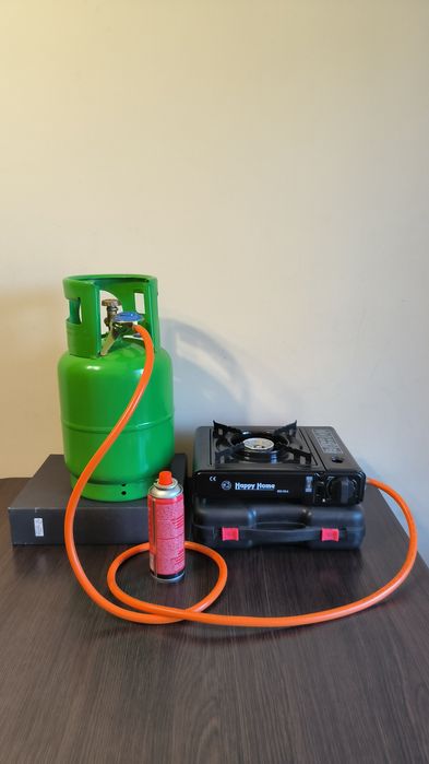 Газова плита однокомфорочна із балоном в комплекті, плита в чемодане