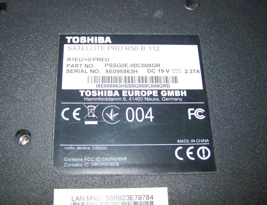 Ноутбук Toshiba Satellite Pro R50-B