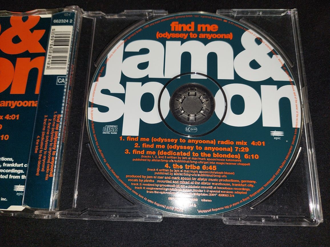 Jam & Spoon Featuring Plavka Find Me (Odyssey To Anyoona) CD 1995 UK