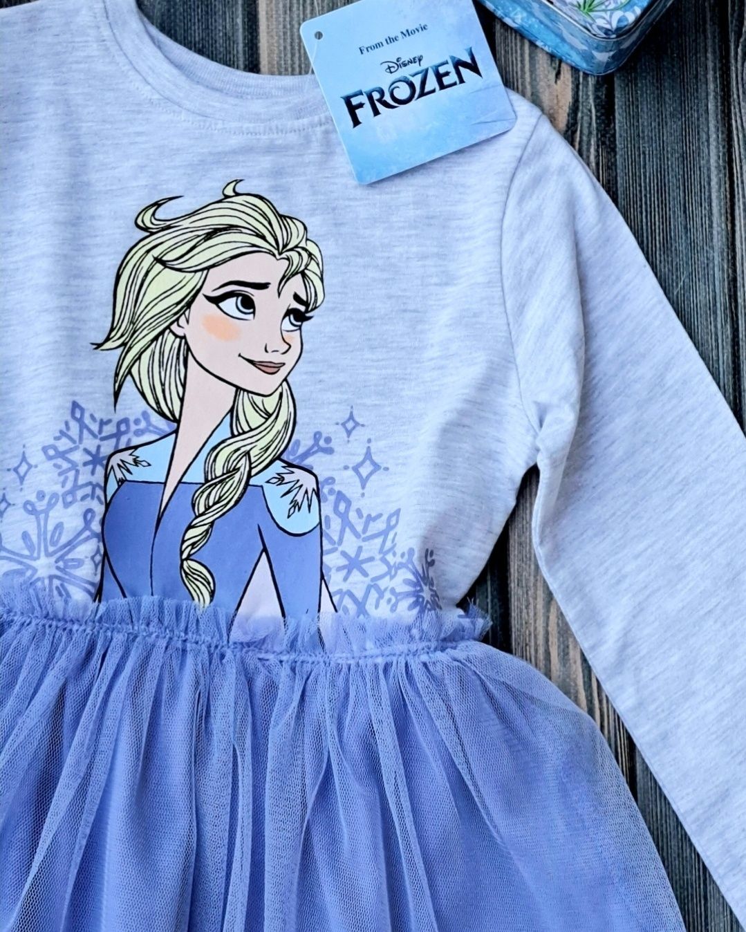 Sukienka dziewczęca Kraina Lodu Elsa Frozen Elsa tiul 92