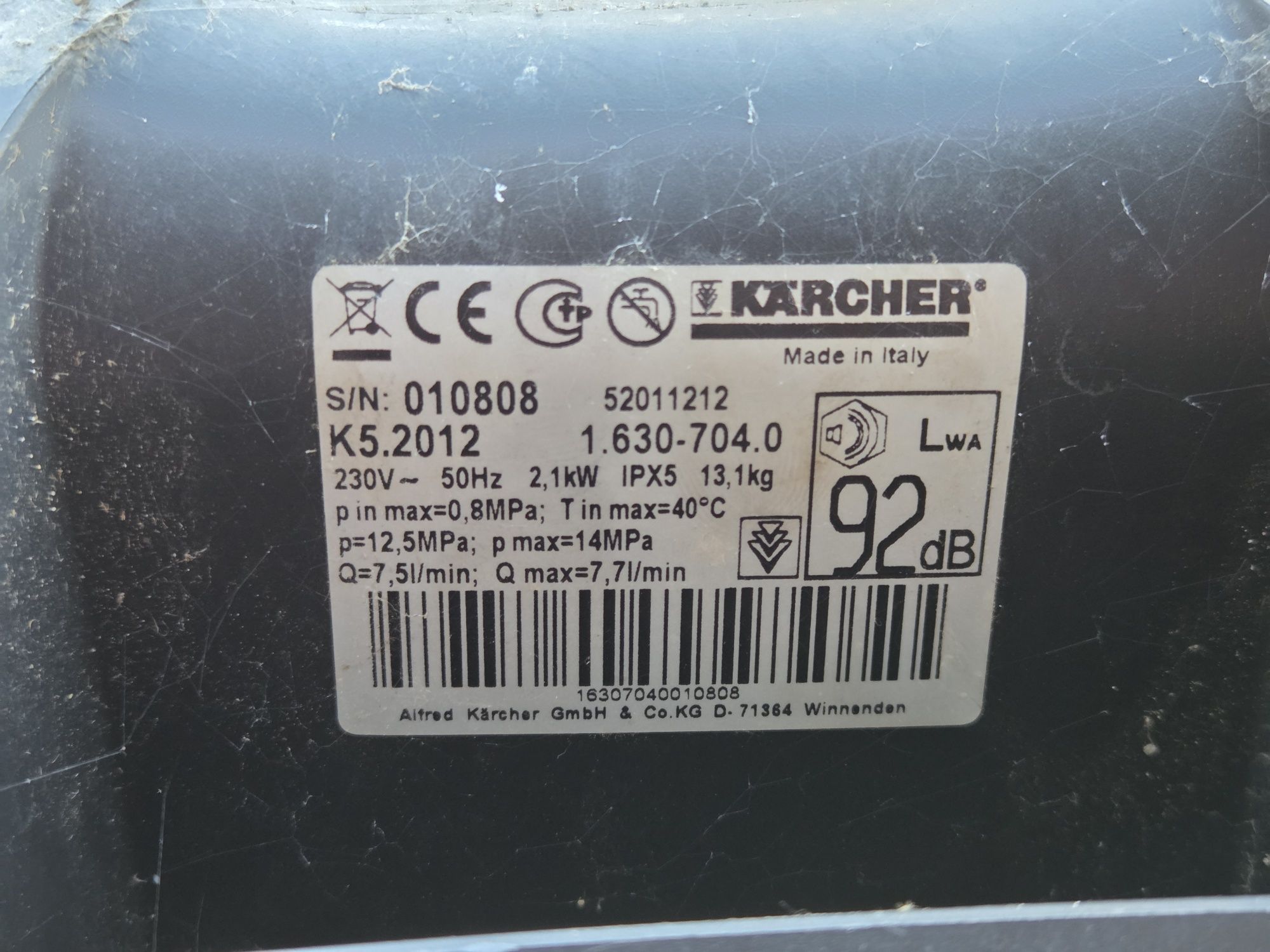 MYJKA ciśnieniowa KARCHER K5 2012 K5.2012