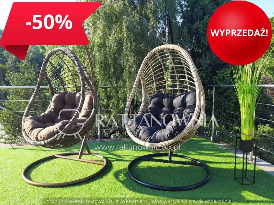 Fotel Wiszący Ogrodowy XXL Kokon Bujany Huśtawka Bujak WYPRZEDAŻ -50%