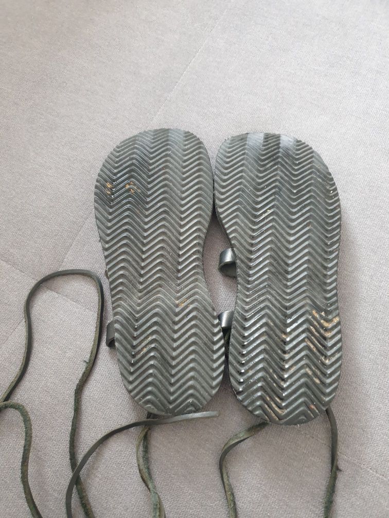 Skórzane sandały, rzymianki, rozmiar 38.