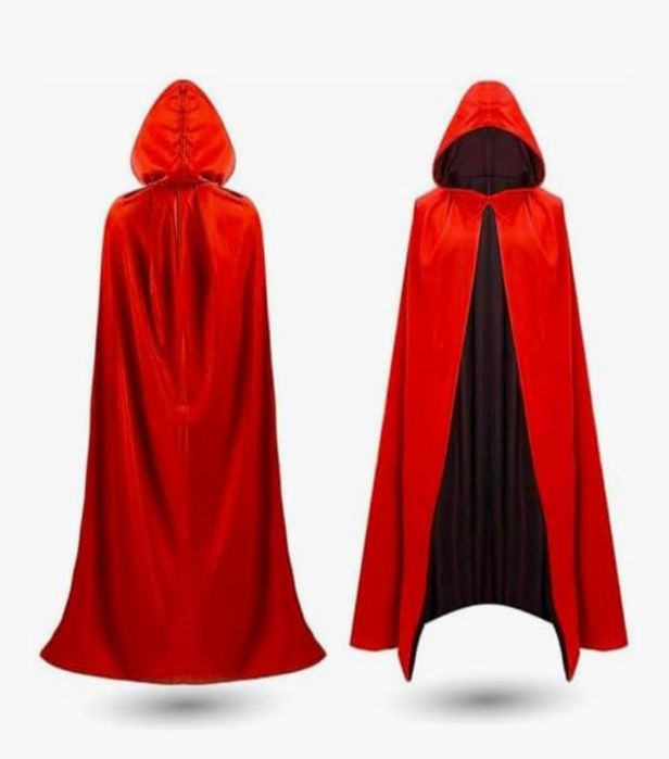 Peleryna dwustronna z kapturem - przebranie na karnawał