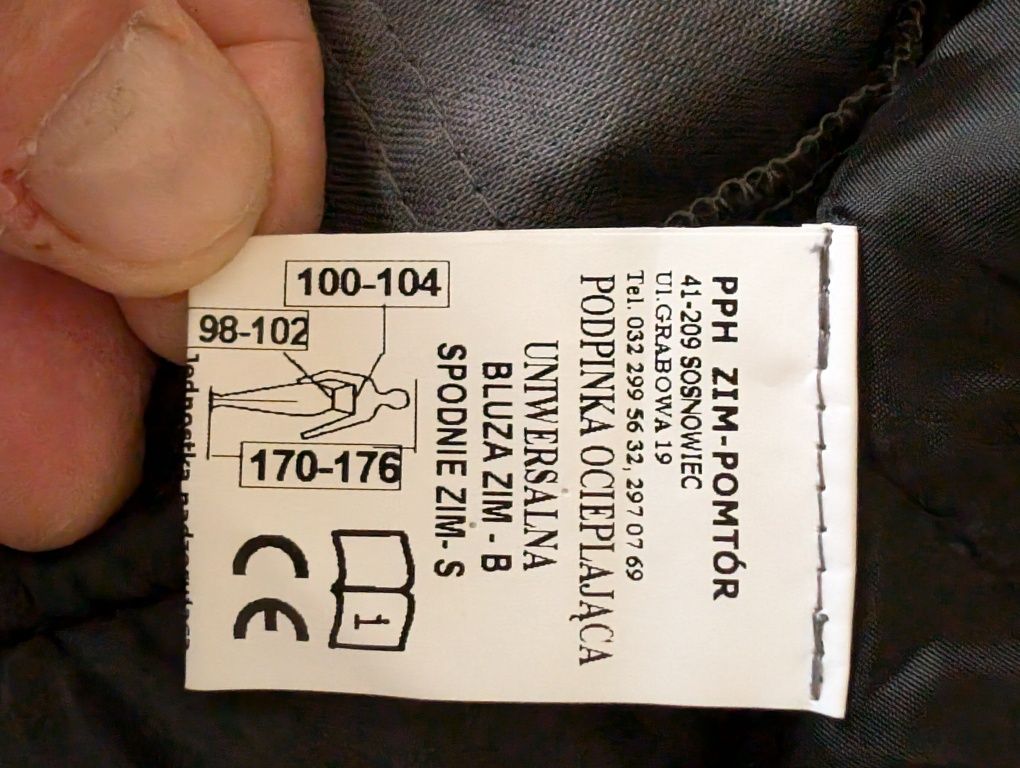 Nowe spodnie robocze ogrodniczki ocieplane XL