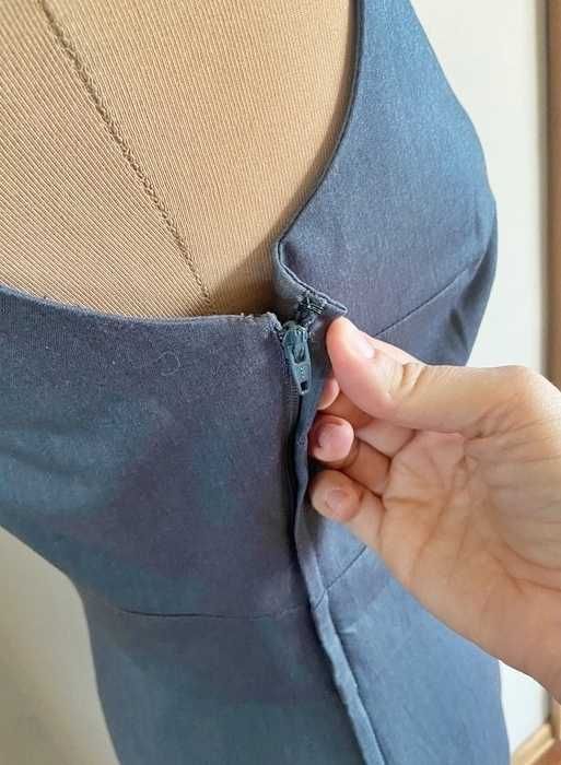 Hm 40 42 sukienka midi szara modna okazje basic xl l