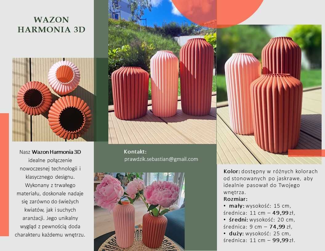 Wazon Harmonia 3D