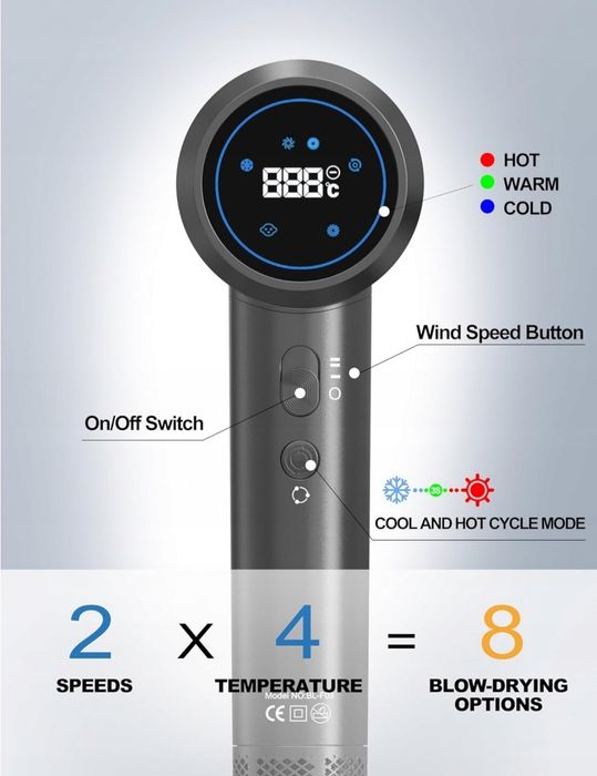 Suszarka JONOWA do włosów GRT PRO BL-F03 2200W