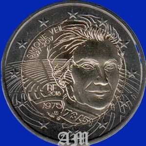 FRANÇA  2€ Rolo de moedas Simone Weil