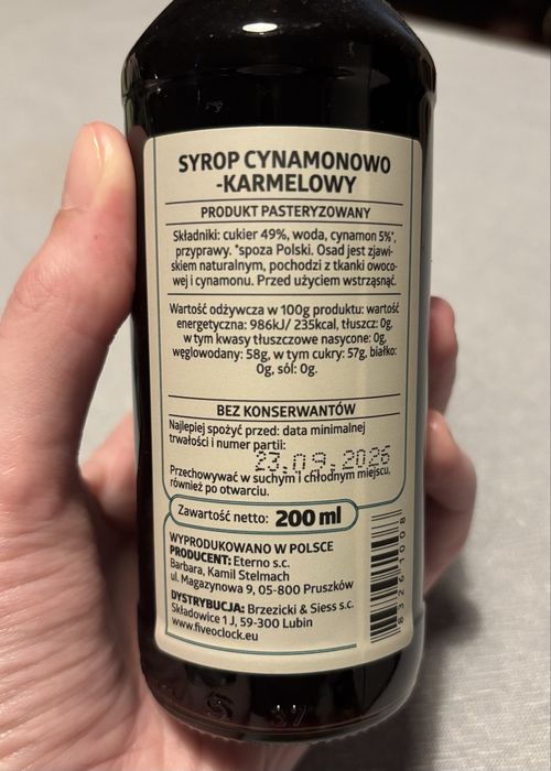 Syrop swiąteczny Five o’clock