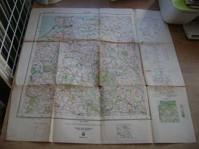 Starocie z PRL Mapa Olsztyn wyd. 1947r. Wojskowy Instytut Geograficzny