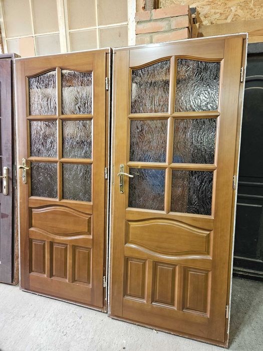 DRZWI Wewnętrzne Drewniane Sosnowe 88x203cm 2 sztuki