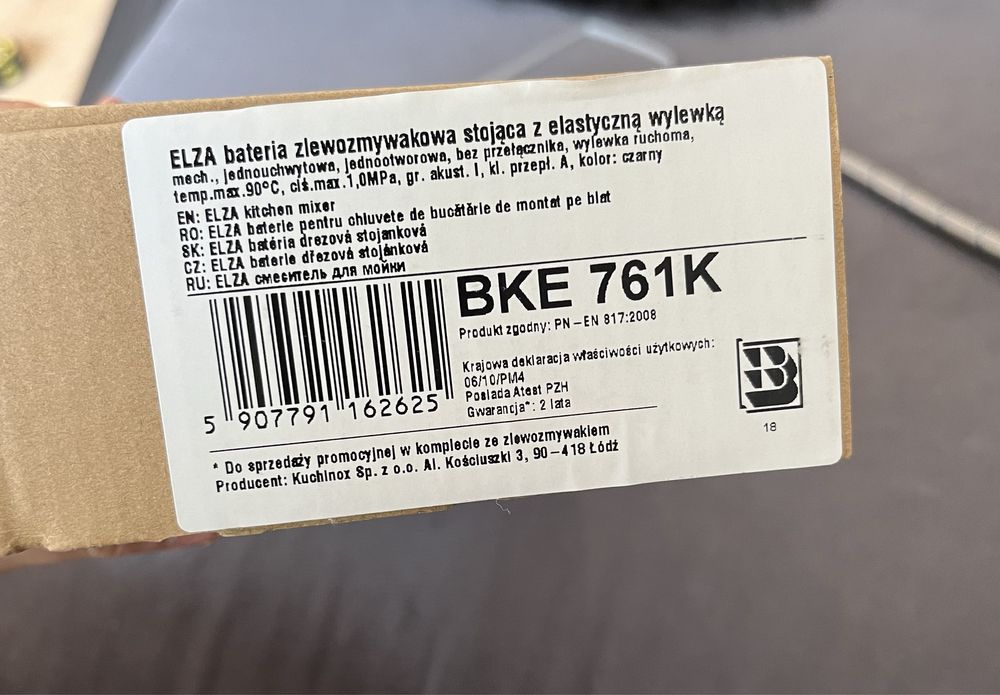 Bateria do zlewozmywaka