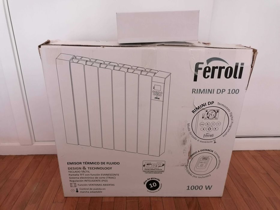 Aquecedor Emisor eléctrico Ferroli RIMINI DP 100 novo sem uso
